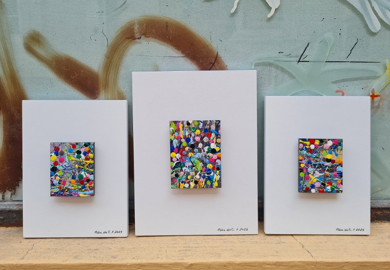 Impressions 2025 7 20x15 € 85, 12 24x18 € 95, 4 20x15 € 85, Acryl-Lack auf Holz SOLD